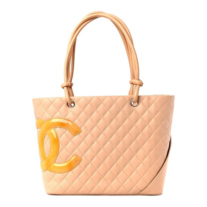 CHANEL CC Cambon Calfskin Quilted Large Shopping Tote Shoulder Bag