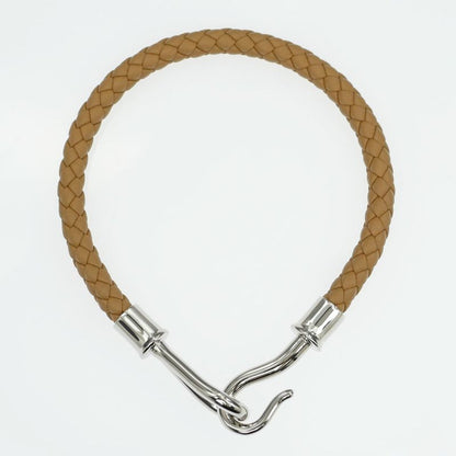 Hermes Jumbo Bracelet Braided Biscuit Silver-hardware Leather Bracelet