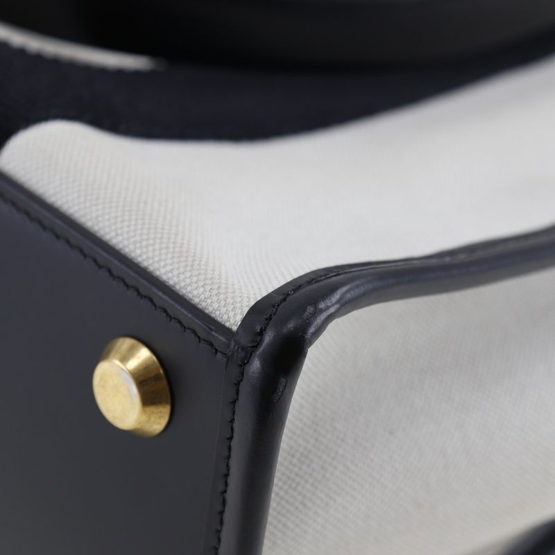 Balenciaga Hardware Small 2WAY Shoulder 671402 Canvas Black/white Women's Tote