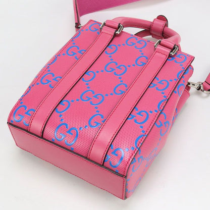 Gucci Mini 2WAY GG Embossed 696010 Tote Bag Leather Women