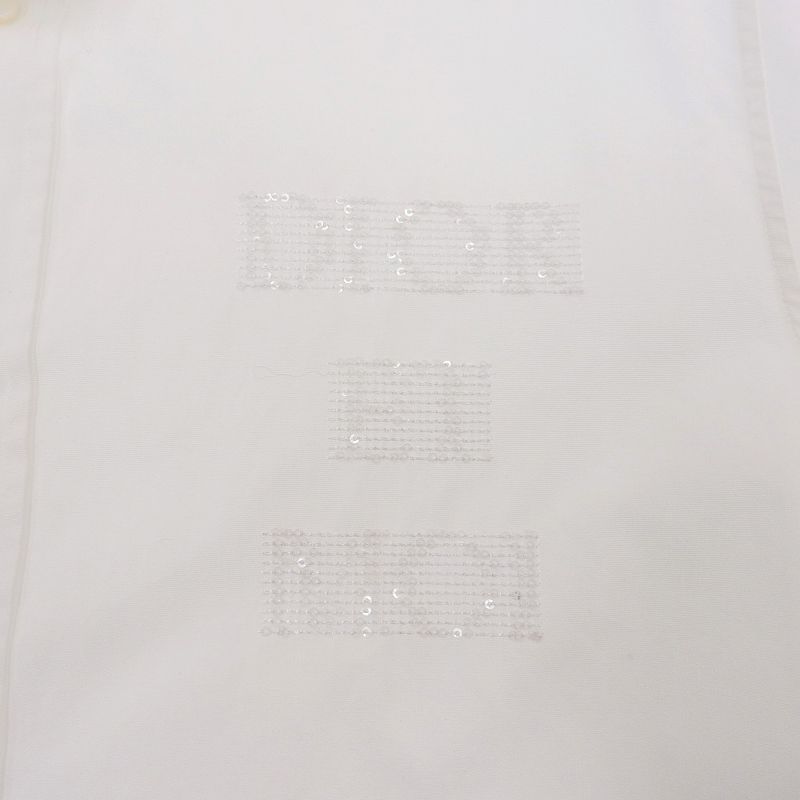 Dior 2019 Item Sequin Embellished White Dress Shirt 37 Men's M Shirt
