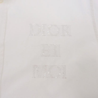 Dior 2019 Item Sequin Embellished White Dress Shirt 37 Men's M Shirt