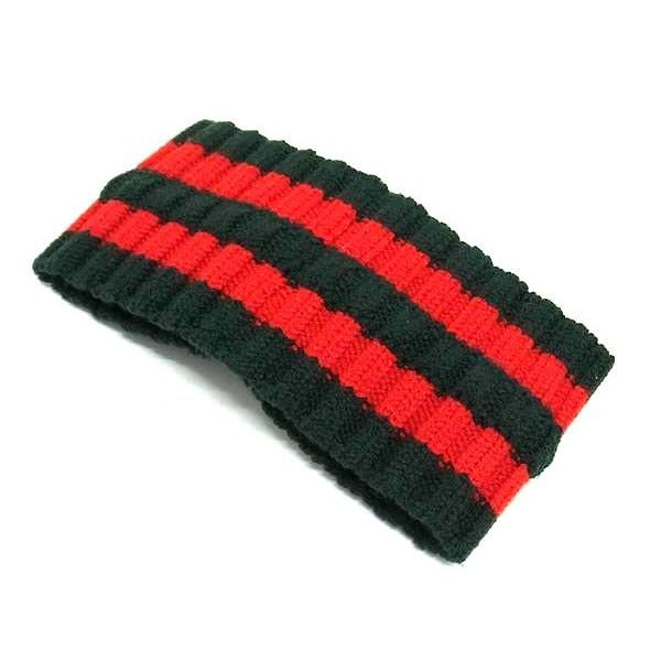 Gucci Wool And Polyester Headband Hair Accessory Size M 57 Greenish Red — view 2