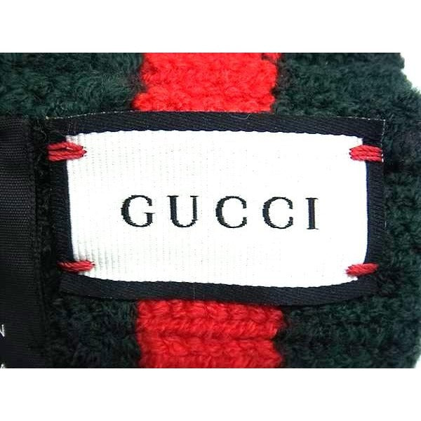 Gucci Wool And Polyester Headband Hair Accessory Size M 57 Greenish Red — view 3