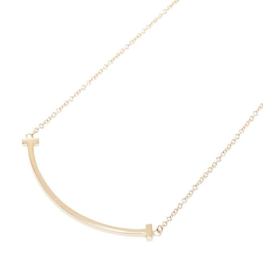 Tiffany & Co T Smile Small Pendant Necklace 18k Pink Gold