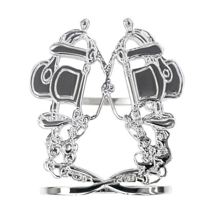 Hermes Scarf Ring 70 Brid De Gala Silver Color Small Accessories