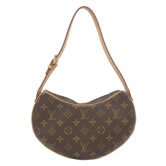 Louis Vuitton Shoulder Bag Pochette Croissant Monogram Canvas Gold Brown