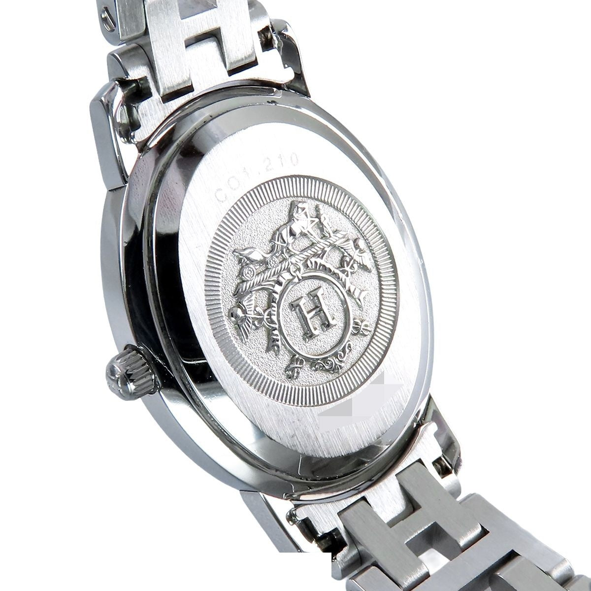 Hermes Clipper Oval Silver SS Watch Quartz — view 4
