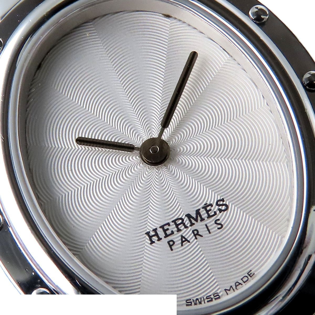 Hermes Clipper Oval Silver SS Watch Quartz — view 5