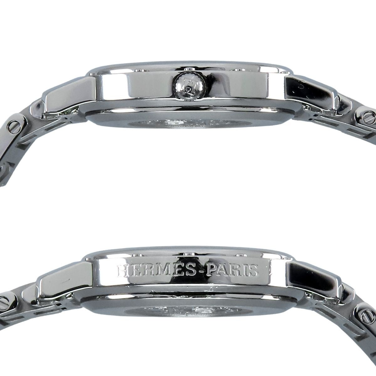Hermes Clipper Oval Silver SS Watch Quartz — view 6