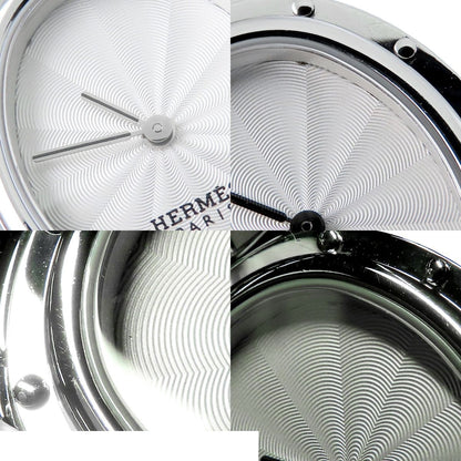 Hermes Clipper Oval Silver SS Watch Quartz — view 8