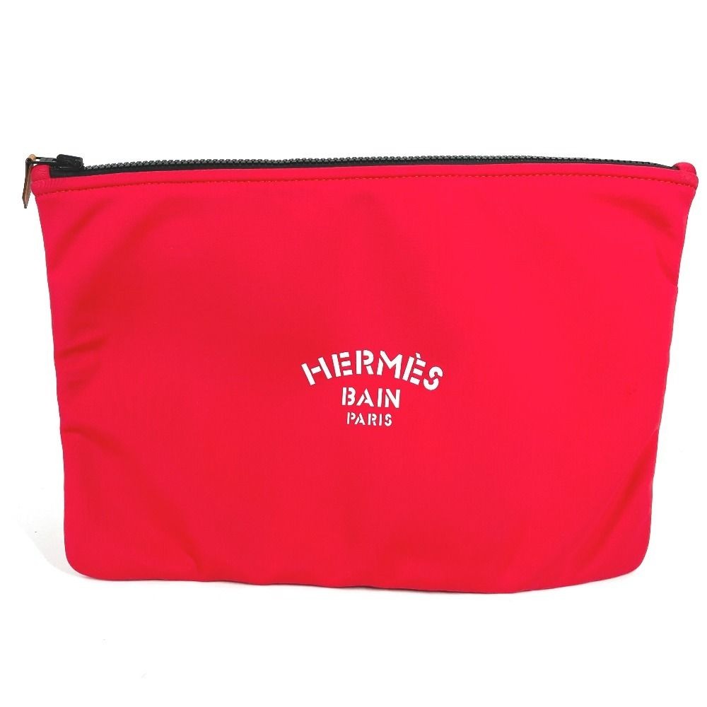 Hermes Pouch Neobain GM Polyamide Red