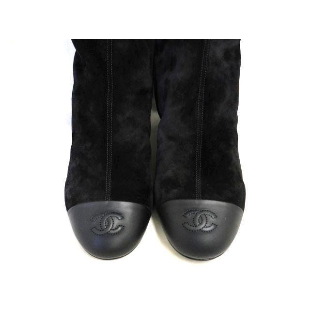 Chanel 38C Boot Suede Black — view 4