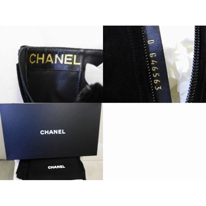 Chanel 38C Boot Suede Black — view 5