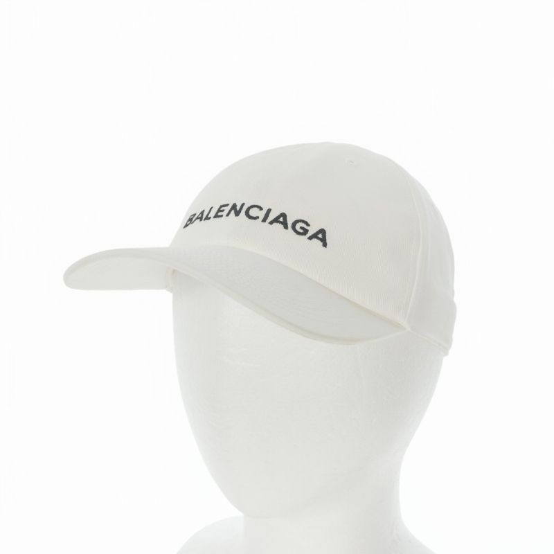 Balenciaga Logo Baseball Cap Hat L 59 White