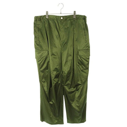 Louis Vuitton Logo Embroidery Silk Blend Cargo Long Pants Dark Green