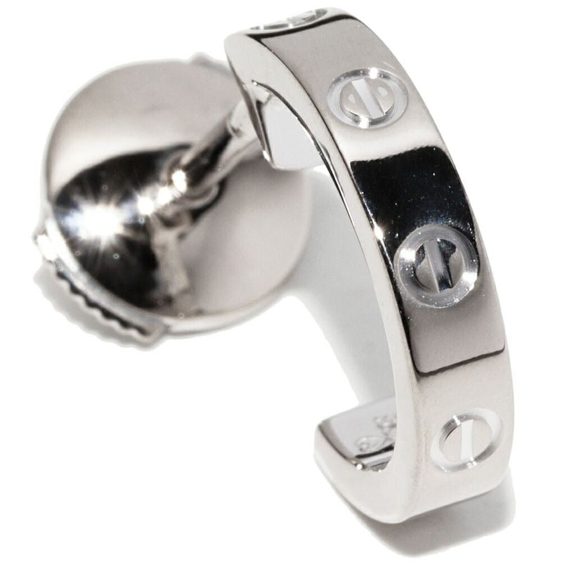 Cartier Earrings 18K White Gold Mini Love One Side Only