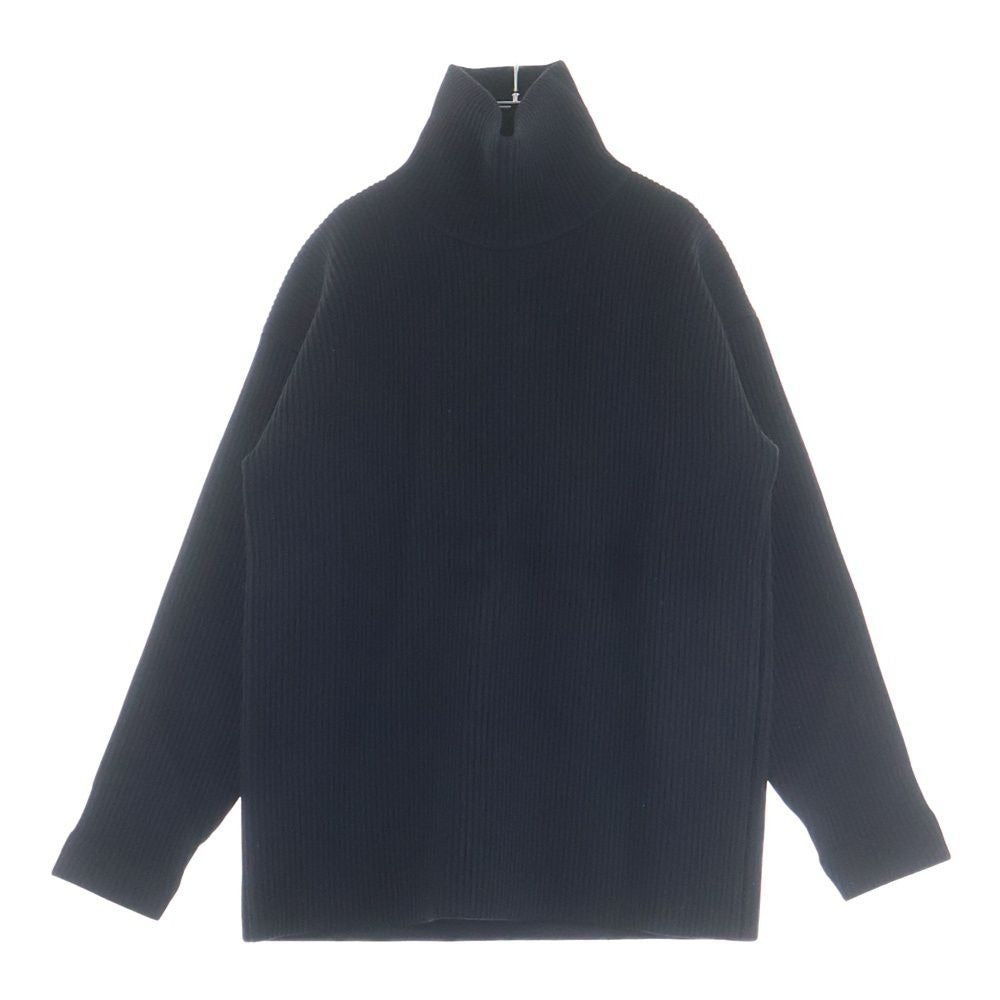 Balenciaga High Neck Long Sleeve Sweater Black