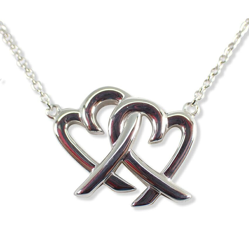 Tiffany & Co 925 Double Loving Pendant Necklace