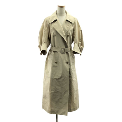 Prada - Puff Sleeve Trench Coat - 38 - Beige - Women's