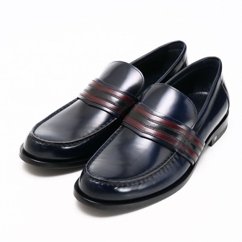 Louis Vuitton Loafers Size 7 1 2M V-line Leather Shoes Made In Italy 20250430