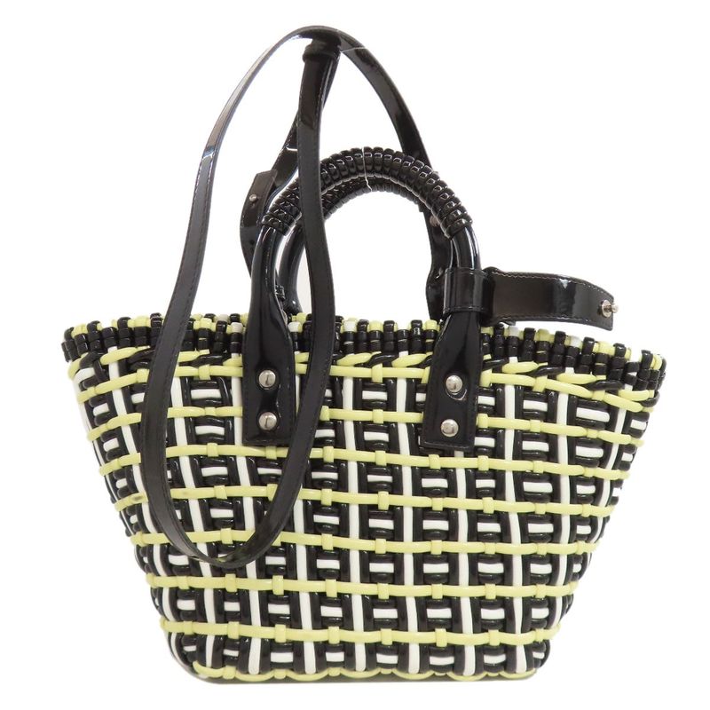 Balenciaga 671342 Bistro XS 2WAY Handbag Enamel Women