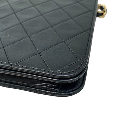 Chanel Shoulder Bag Matelasse Lambskin Coco Mark Chain Vintage Black Gold