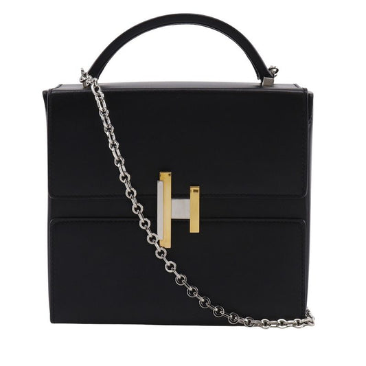 Hermes Cinetic 2WAY Leather Black A Women's Shoulder Bag