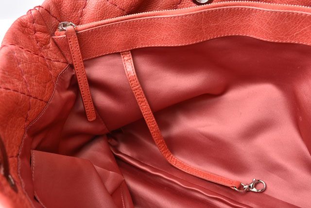 Chanel Shoulder Bag Tote Bag Chanel Quilted Leather Dark Pink Silver