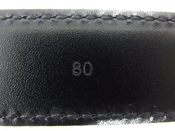 Celine Triomphe Leather Silver Hardware Belt Size 80 Men's Black Fq0373