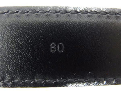 Celine Triomphe Leather Silver Hardware Belt Size 80 Men's Black Fq0373