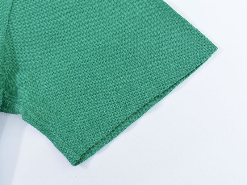 Authentic Hermes Cotton Polo Shirt Short Sleeve Tops Green Ladies Clothing Used