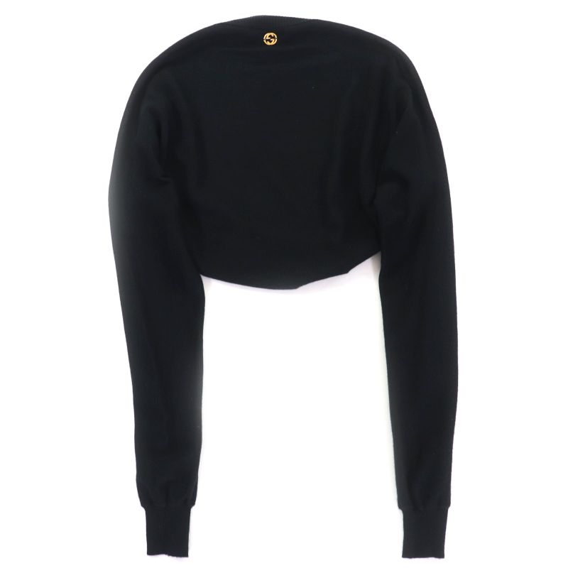Gucci 297773-x4169 Knit Bolero Cardigan With Cashmere Interlocking Ghardware
