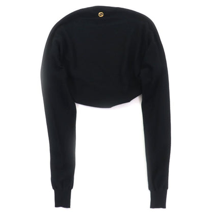 Gucci 297773-x4169 Knit Bolero Cardigan With Cashmere Interlocking Ghardware