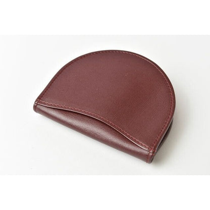 Cartier Coin Case Purse Wallet Must Line Horseshoe Shape Bordeaux — view 3