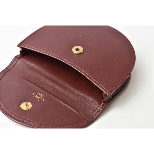 Cartier Coin Case Purse Wallet Must Line Horseshoe Shape Bordeaux — view 5