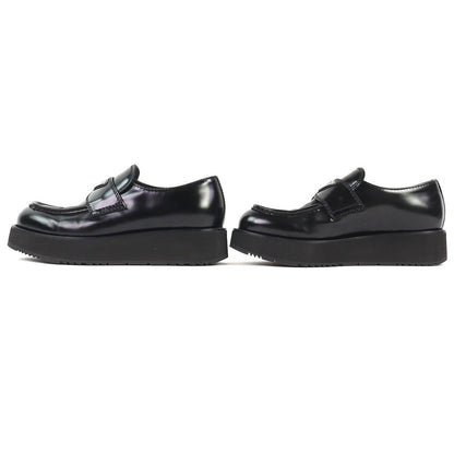Prada Brushed Leather Loafers Shoes Thick — view 2