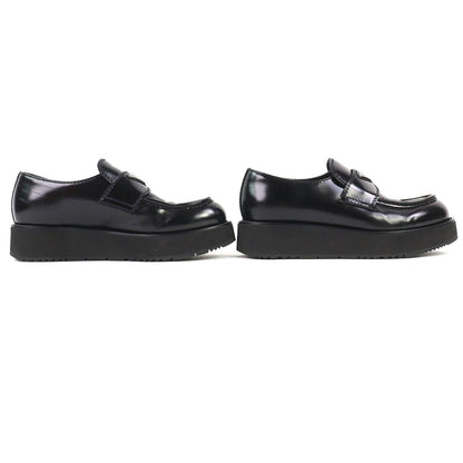 Prada Brushed Leather Loafers Shoes Thick — view 3