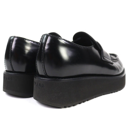 Prada Brushed Leather Loafers Shoes Thick — view 6
