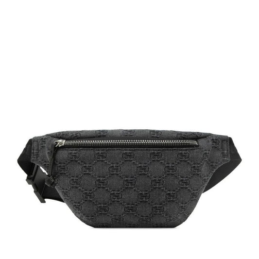 Gucci GG Denim Children's Belt Bag Gray Black