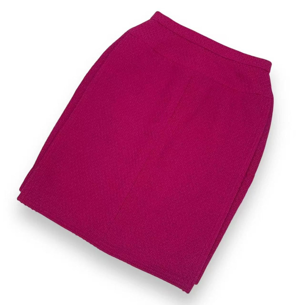 Chanel Skirt Wool Watch Pattern Pink 38