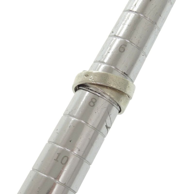Hermes Double True #48 Size 8 Silver 925 18K Gold Silver Ring 0222 Hermes