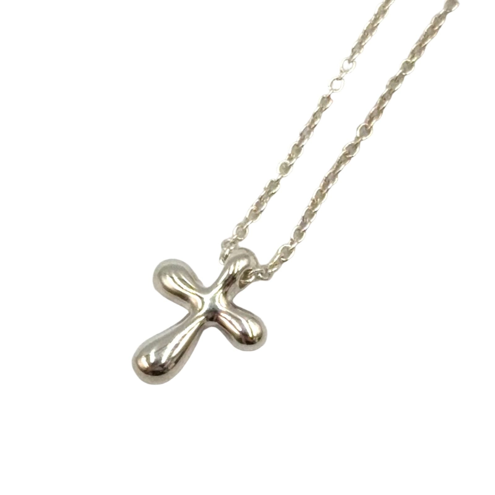 Tiffany & Co Teardrop Cross Silver Necklace — view 2