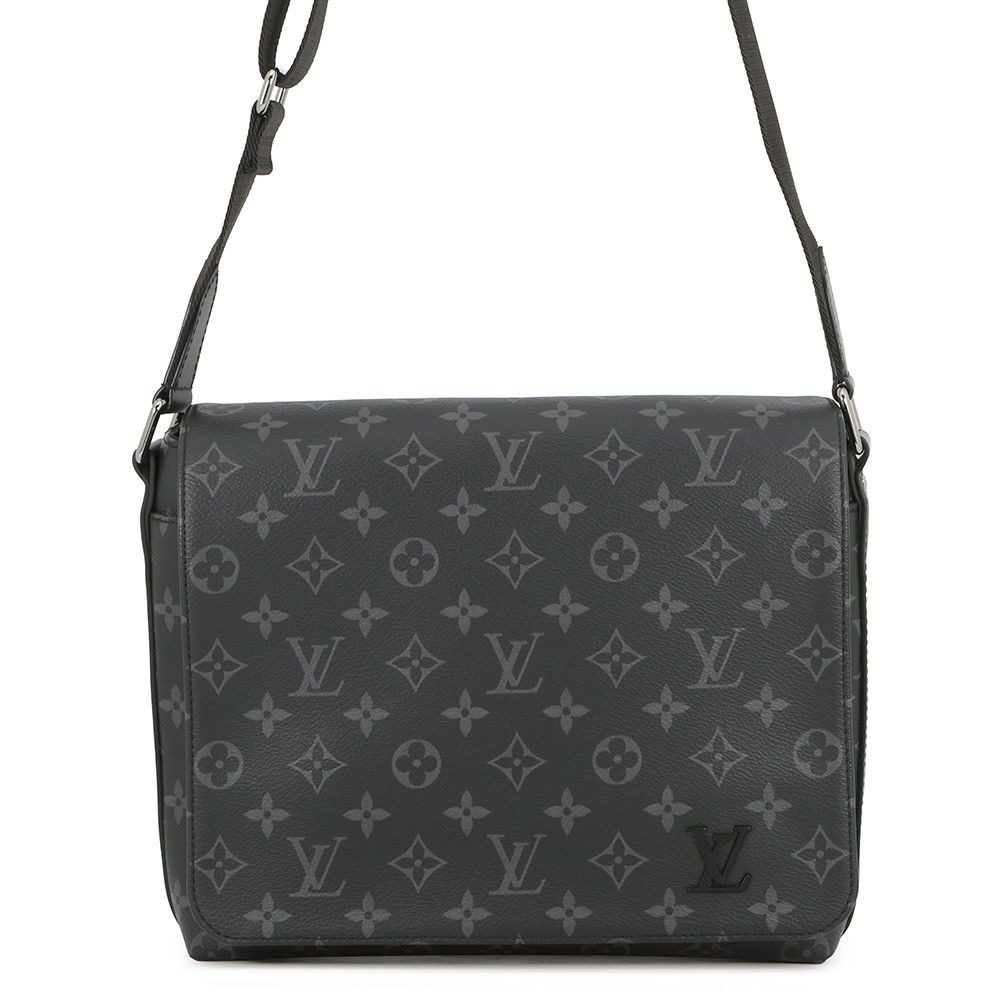 Louis Vuitton Shoulder Bag Monogram Eclipse District PM Black