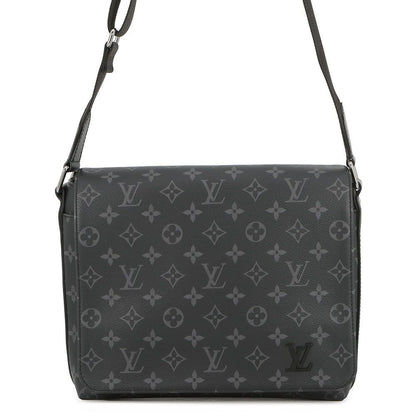Louis Vuitton Shoulder Bag Monogram Eclipse District PM Black