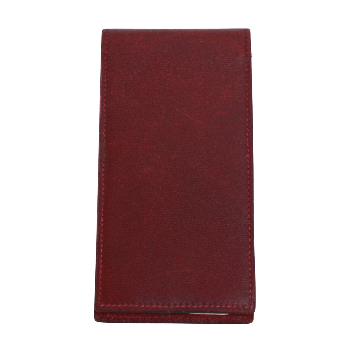 Hermes Flap Notebook Cover Leather Red Wallet