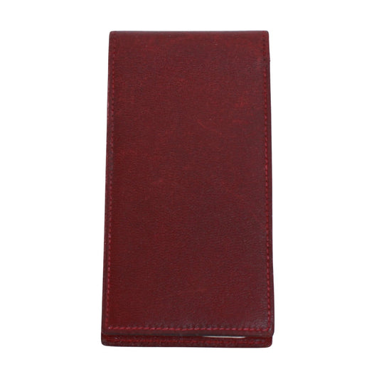 Hermes Flap Notebook Cover Leather Red Wallet