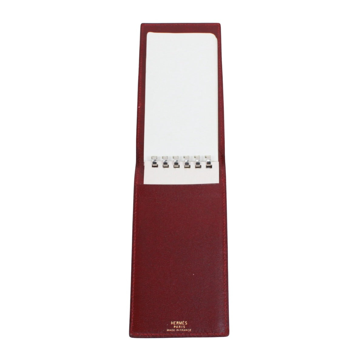 Hermes Flap Notebook Cover Leather Red Wallet — view 4
