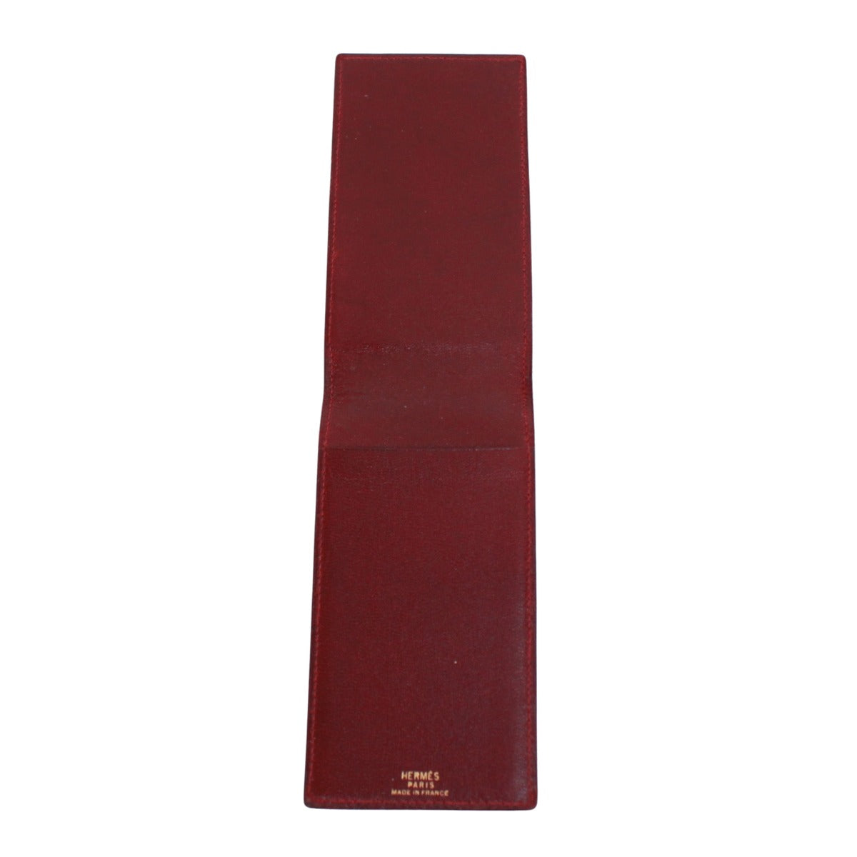 Hermes Flap Notebook Cover Leather Red Wallet — view 8