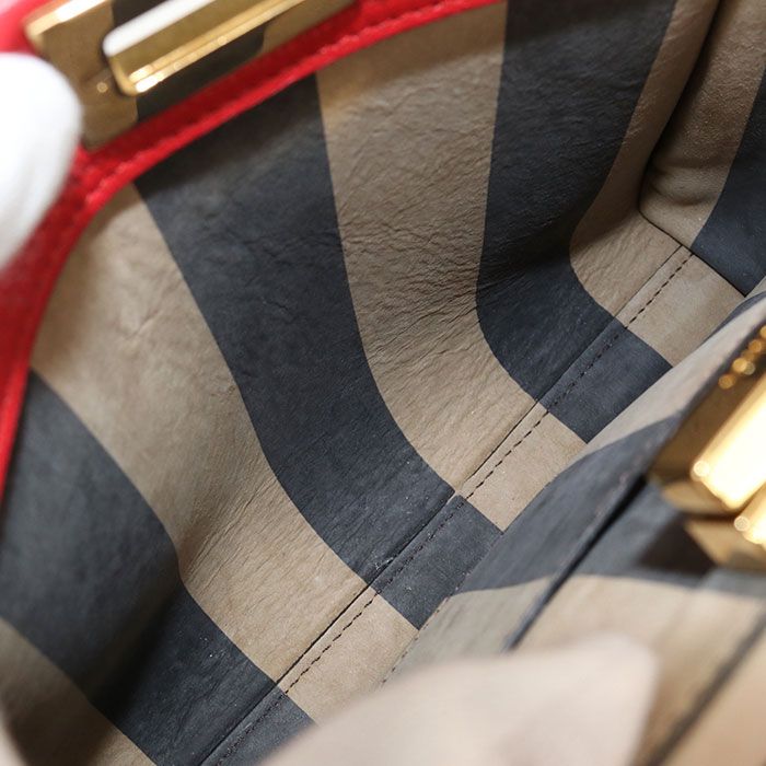 Fendi 2WAY Selleria Mini Peekaboo Handbag Leather Women